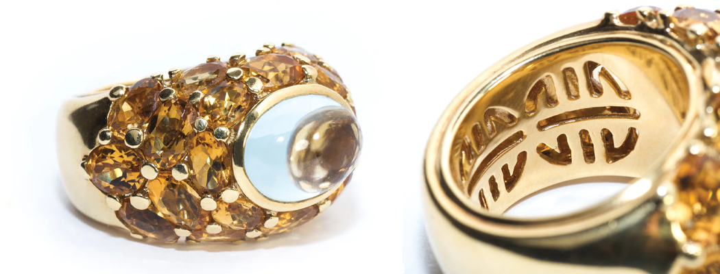 GARAVELLI Italian Jewelry 18k rose gold Diamond Ring Italy 1.5ct F-G VVS |  eBay