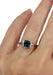 A & Furst Gaia 18KWG Cushion Cut London Blue Topaz Ring | OsterJewelers.com