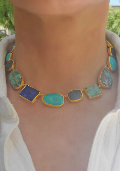 Lika Behar  Chunky Ocean Turquois Necklace at Oster Jewelers