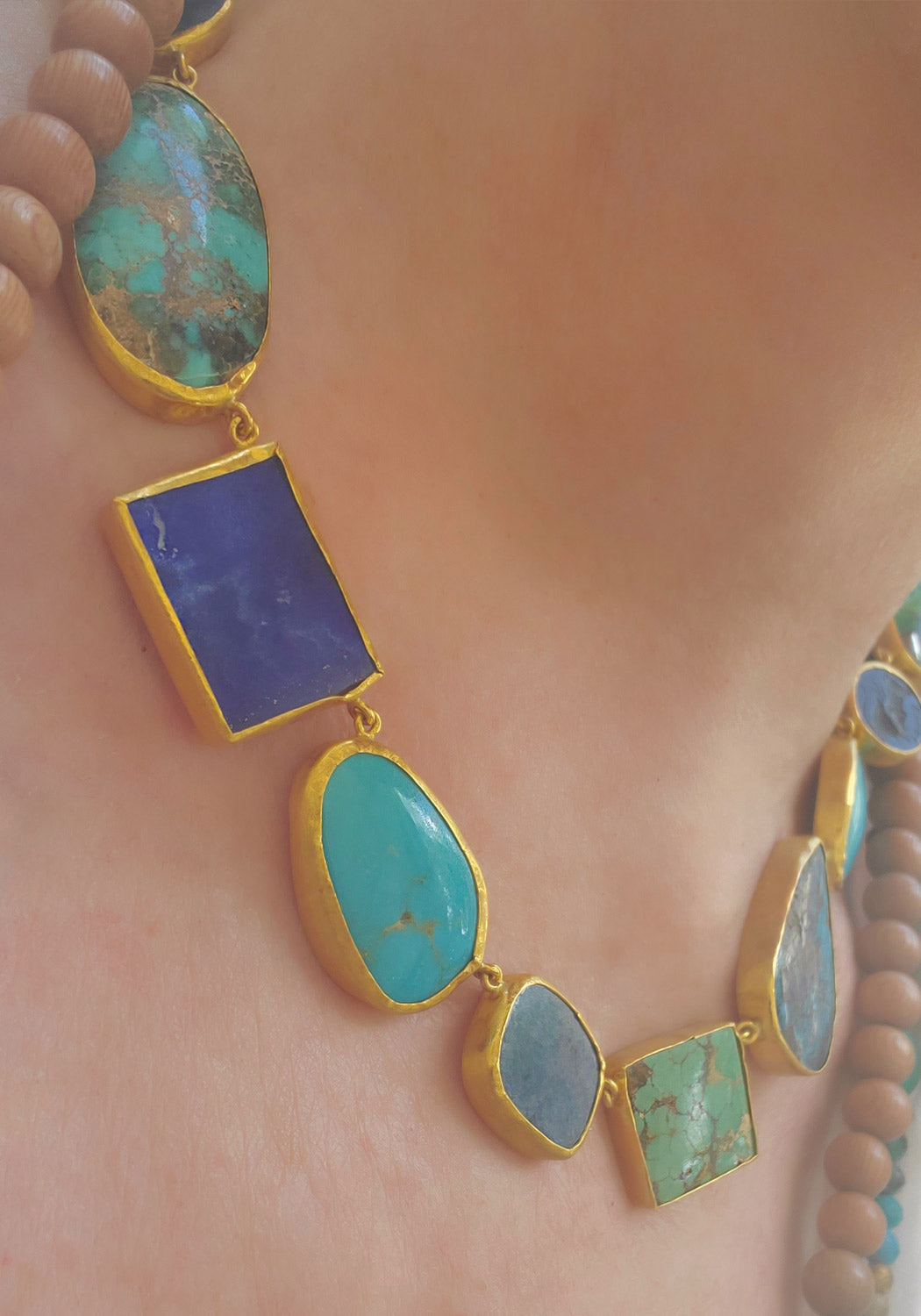 Lika Behar  Large Chunky Ocean Turquois Necklace at Oster Jewelers