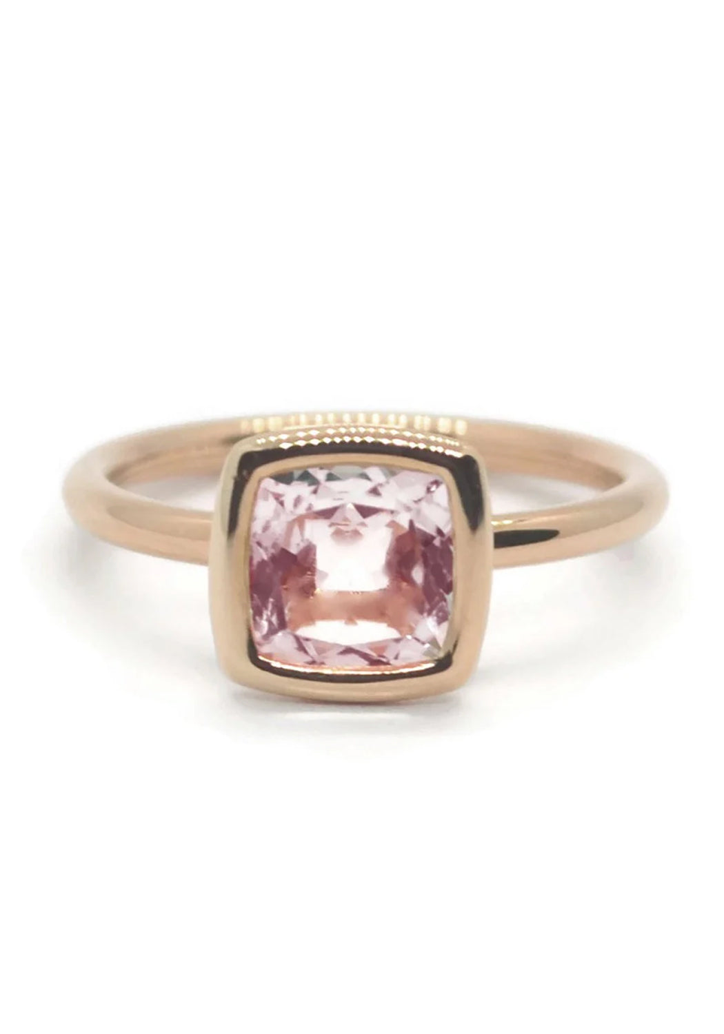 A & Furst Gaia 18KYG Cushion Cut Rose de France Ring | OsterJewelers.com