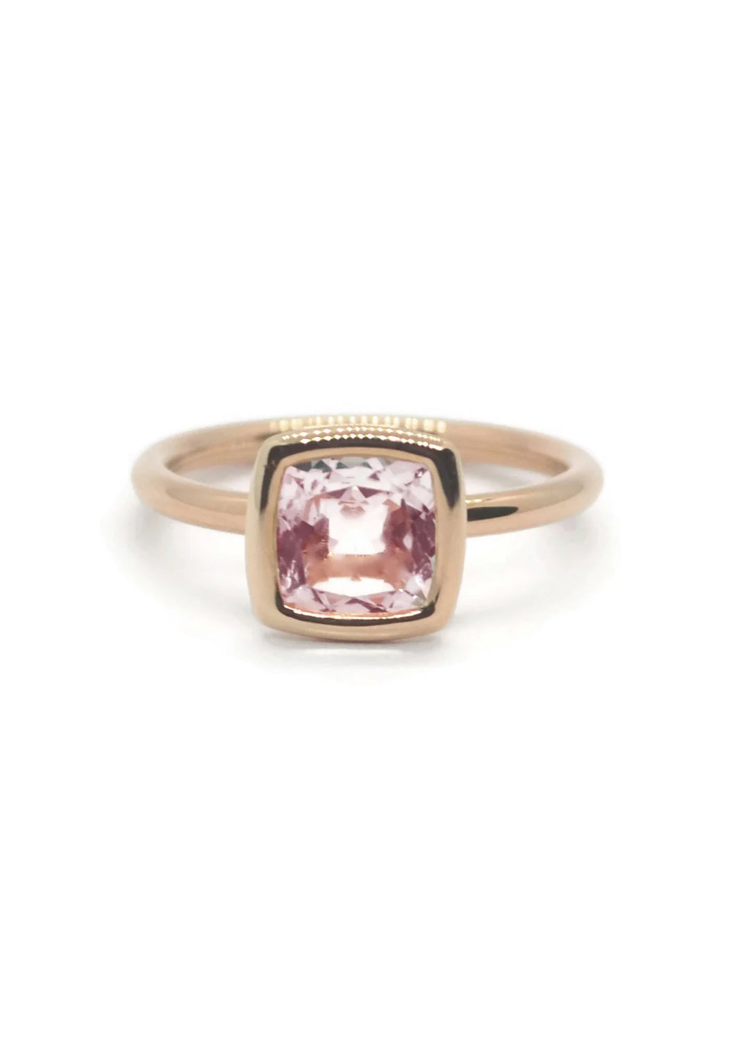 A & Furst Gaia 18KYG Cushion Cut Rose de France Ring | OsterJewelers.com