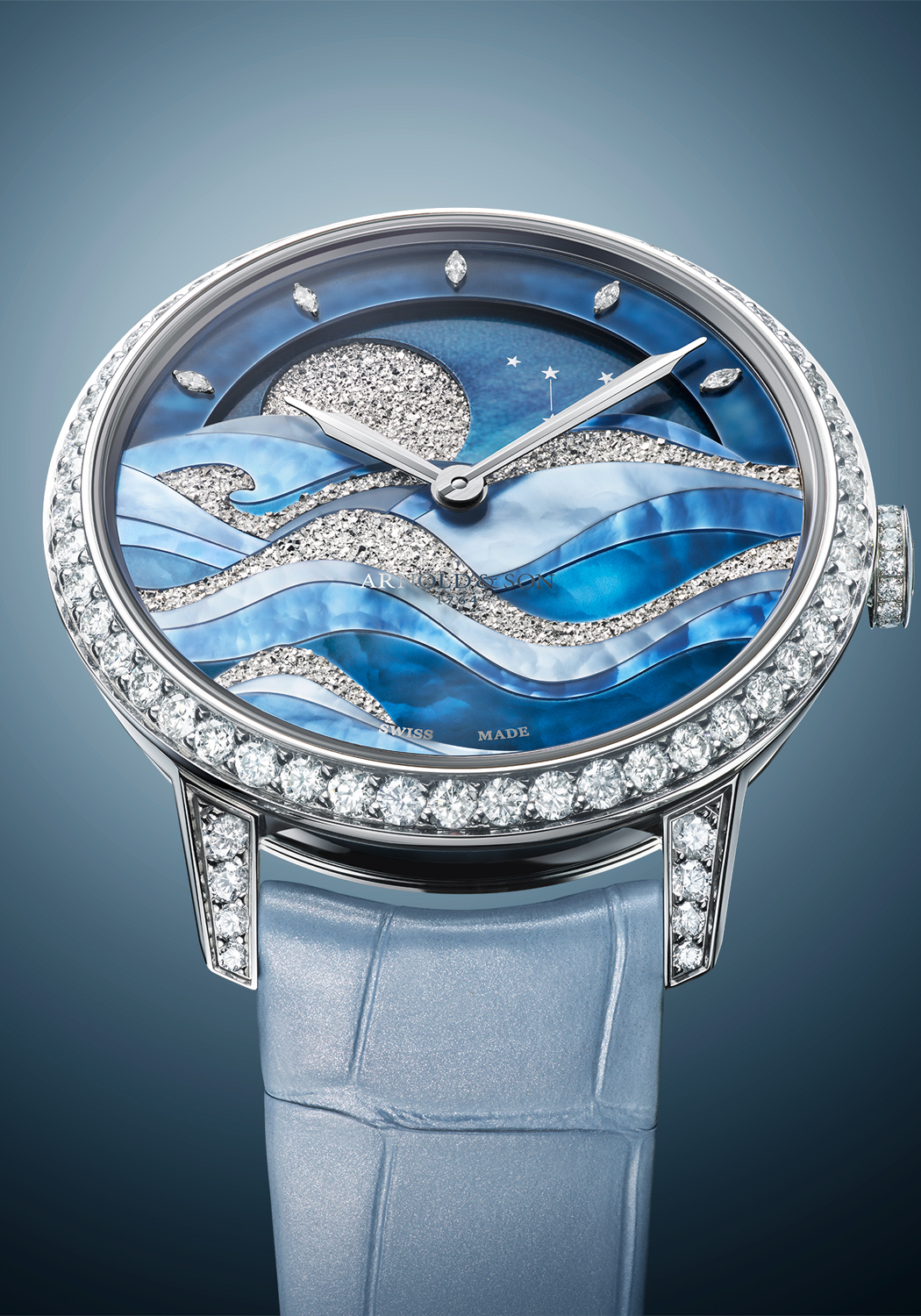 Arnold & Son Perpetual Moon 38 Night Tide | Ref. 1GLMW.Z04A.C284A | OsterJewelers.com