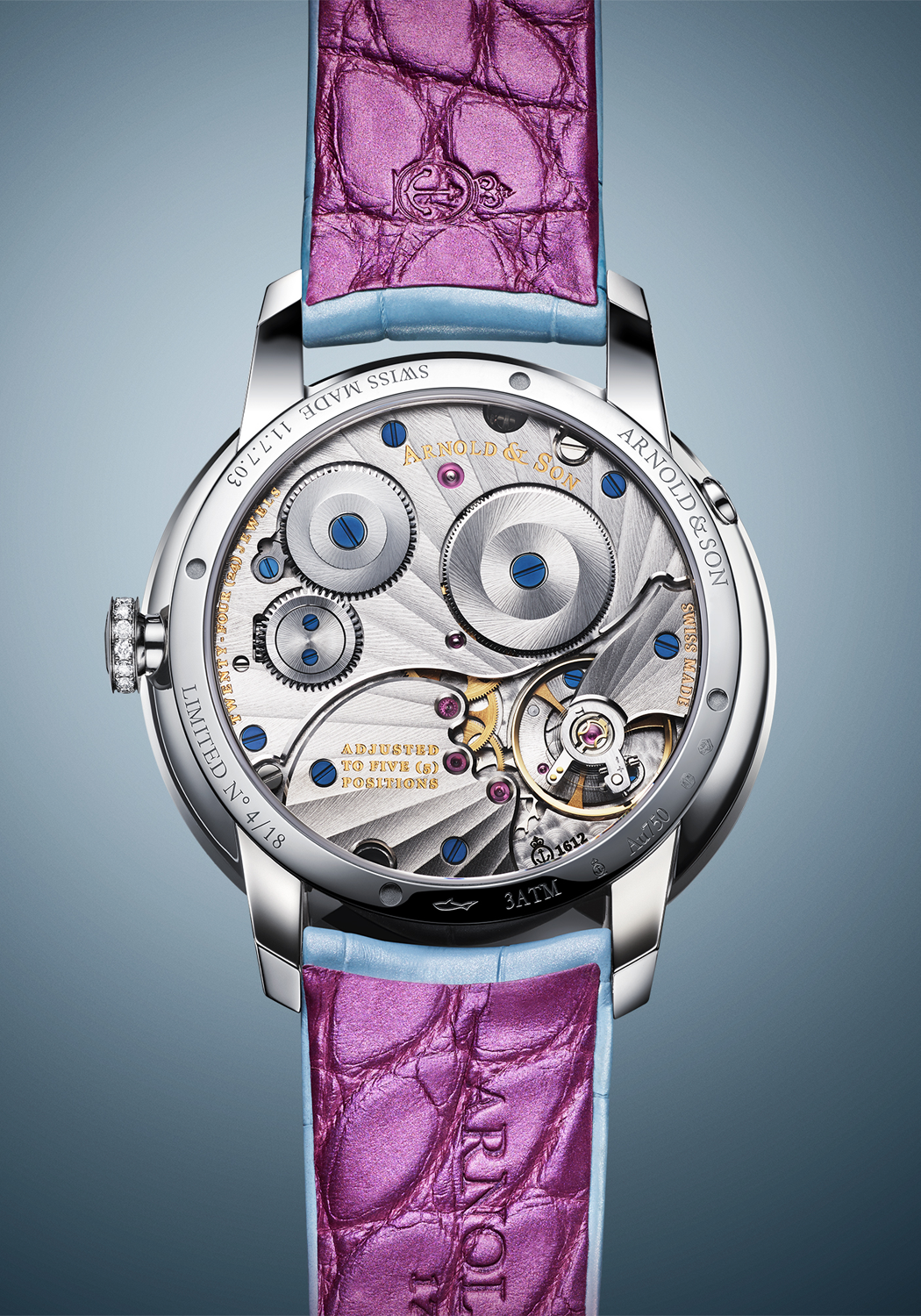 Arnold & Son Perpetual Moon 38 Night Tide Caseback | Ref. 1GLMW.Z04A.C284A | OsterJewelers.com