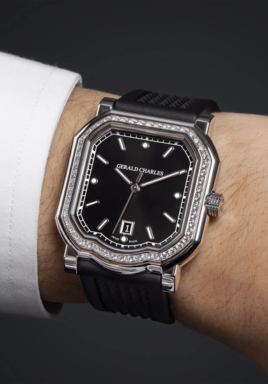 Gerald Charles Maestro 2.0 Ultra-Thin Diamond Bezel Black | Ref. GC2.0-A-DIA-00 | OsterJewelers.com