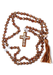 Heart Chakra Rhodochrosite Mala Bead Cross Necklace | OsterJewelers.com