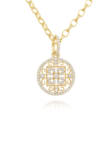 KC Designs 14KYG Diamond Mandala Medallion Necklace | OsterJewelers.com