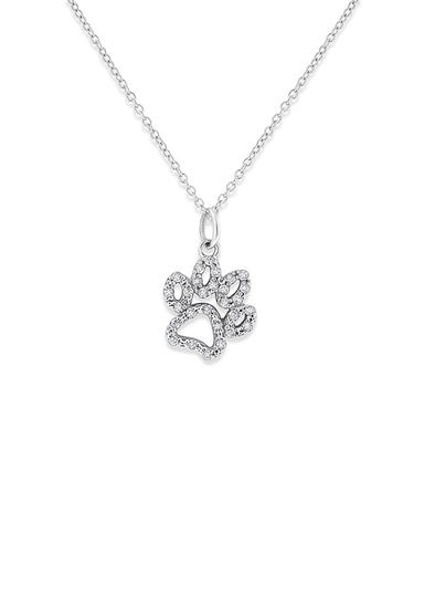 KC Designs 14K White Gold Diamond Paw Necklace | OsterJewelers.com