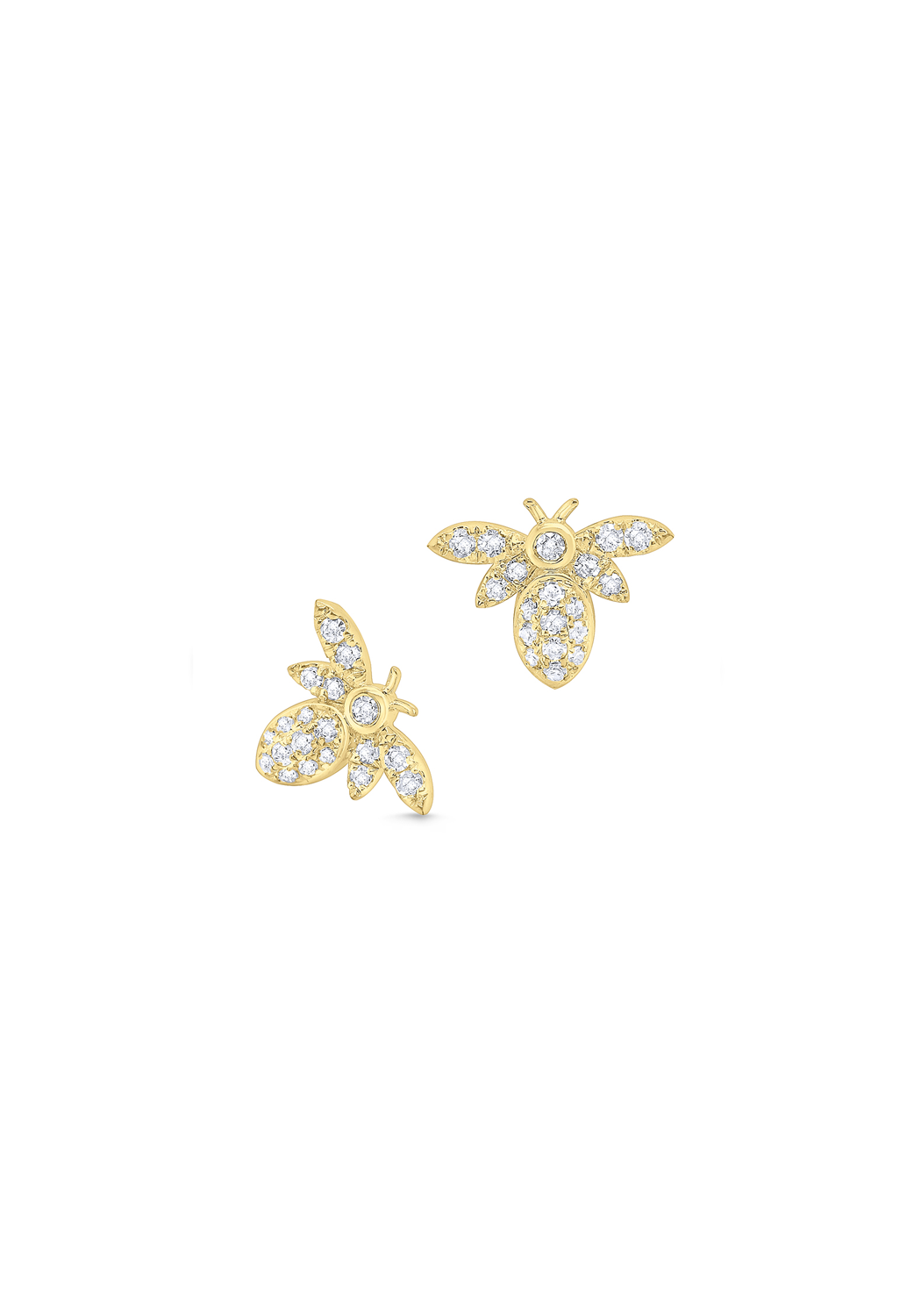 KC Designs 14K Yellow Gold Diamond Bee Earrings | OsterJewelers.com