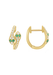 KC Designs 14KYG Diamond & Emerald Snake Huggie Earrings | OsterJewelers.com