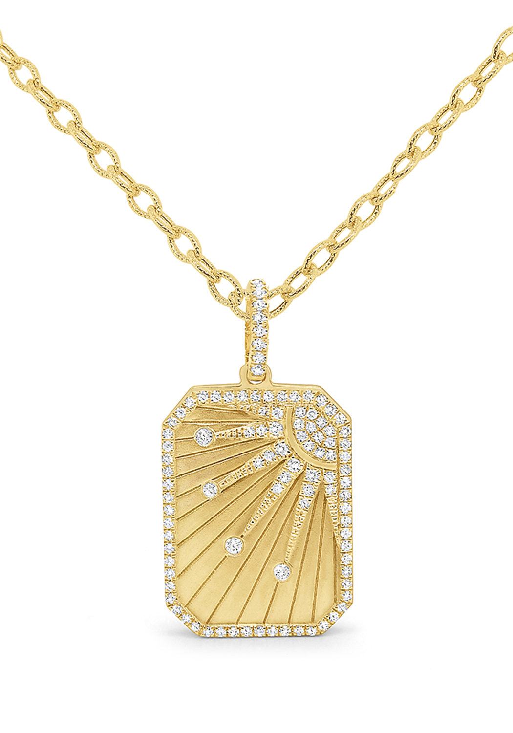 KC Designs 14KYG Diamond Sun Locket Pendant Necklace | OsterJewelers.com