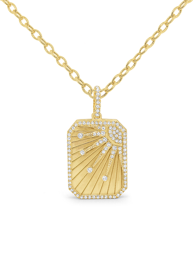 KC Designs 14KYG Diamond Sun Locket Pendant Necklace | OsterJewelers.com