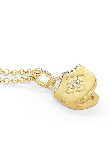 KC Designs 14KYG Diamond Maltese Cross Remembrance Locket Necklace | OsterJewelers.com