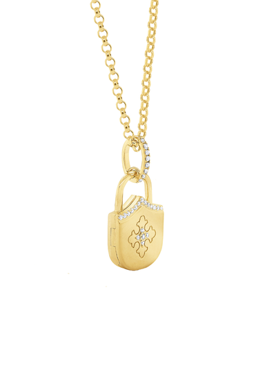 KC Designs 14KYG Diamond Maltese Cross Remembrance Locket Necklace | OsterJewelers.com