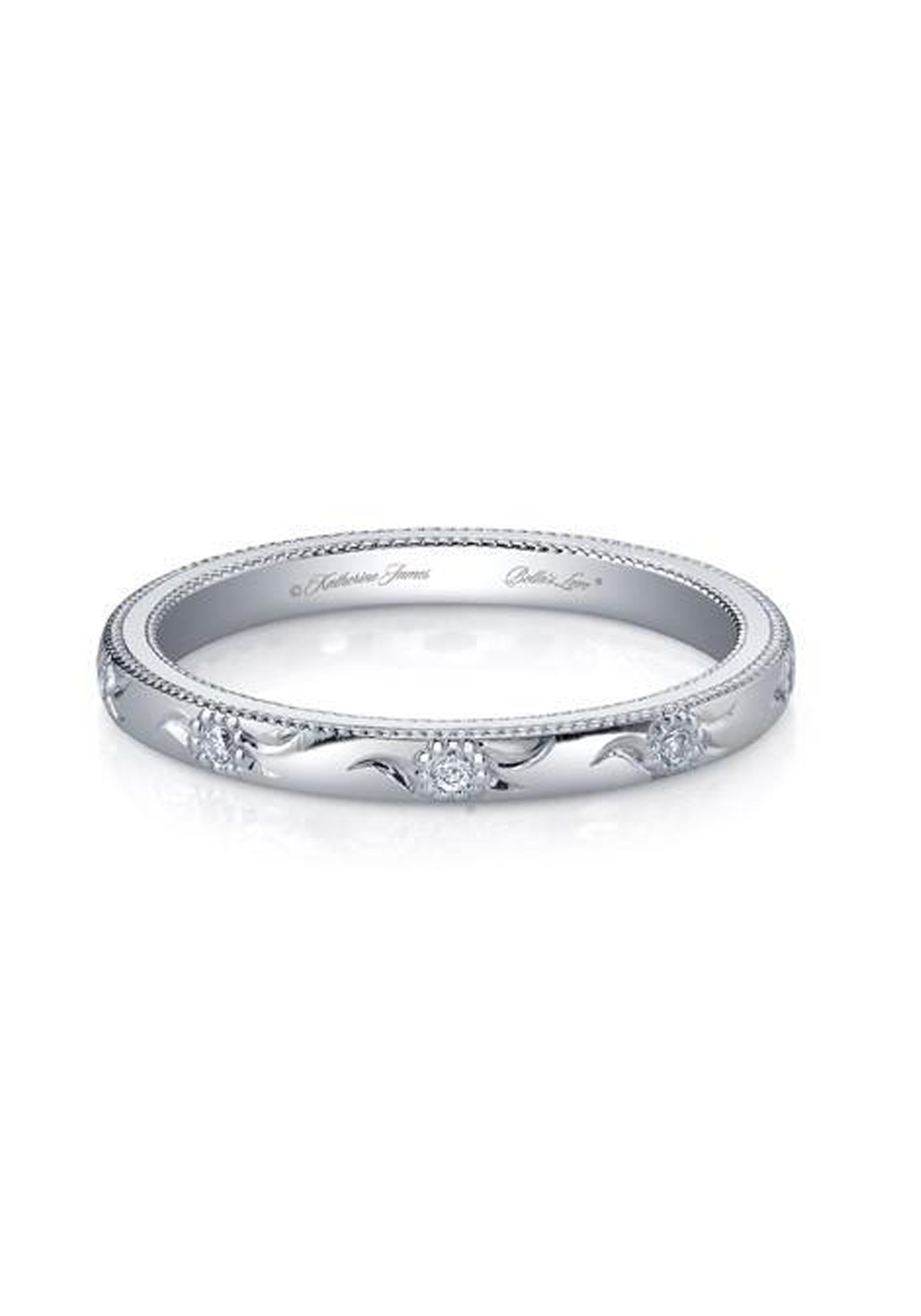 Katharine James Bella Fleur Platinum Diamond Band | OsterJewelers.com