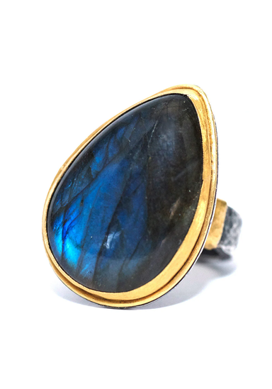 Lika Behar 24KYG Milky Way Labradorite Ring | OsterJewelers.com