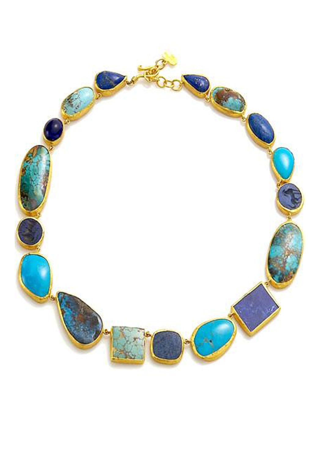 Lika Behar 24KYG Ocean Lapis and Turquoise Necklace | OsterJewelers.com