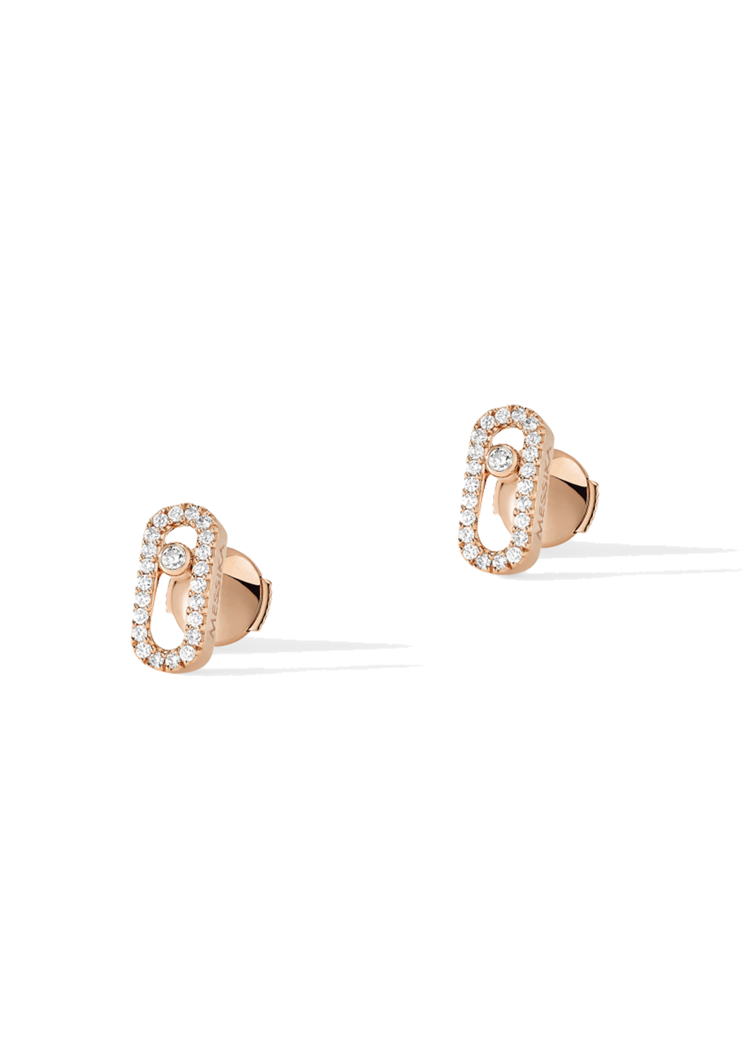 Messika Move Uno 18K Rose Gold Diamond Earrings | Ref. 05634-PG | OsterJewelers.com