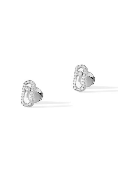 Messika Move Uno 18K White Gold Diamond Earrings | Ref. 05634-WG | OsterJewelers.com