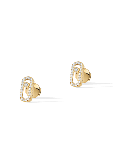 Messika Move Uno 18K Yellow Gold Diamond Earrings | Ref. 05634-YG | OsterJewelers.com