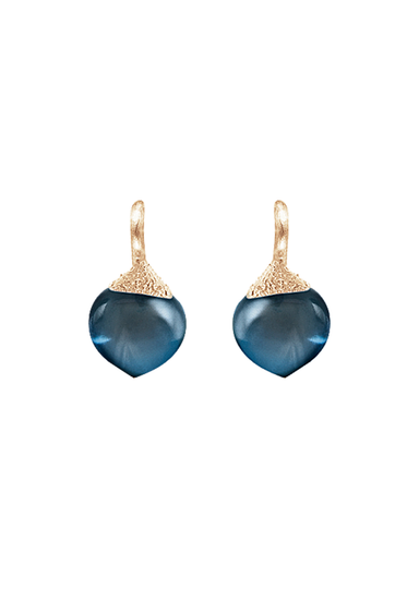 Ole Lynggaard Dew Drops 18KYG London Blue Topaz Earrings | Ref. A2638-419 | OsterJewelers.com