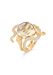 Ole Lynggaard Snakes 18KYG Pavé Diamond & Rutile Quartz Snake Ring | A2962-402 | OsterJewelers.com