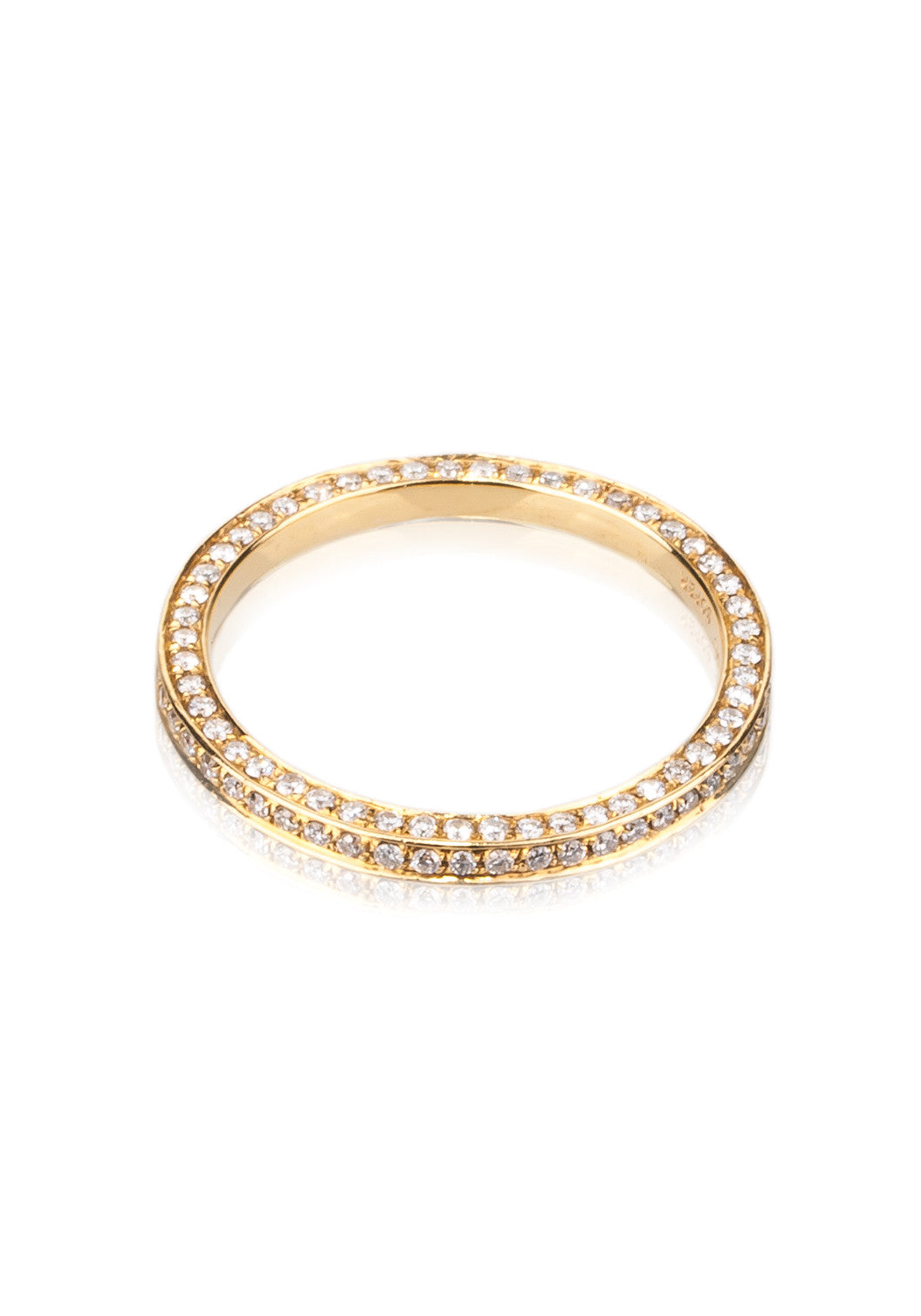 Oster Collection 18KYG 3 Side Micro Pavé Diamond Eternity Band | OsterJewelers.com