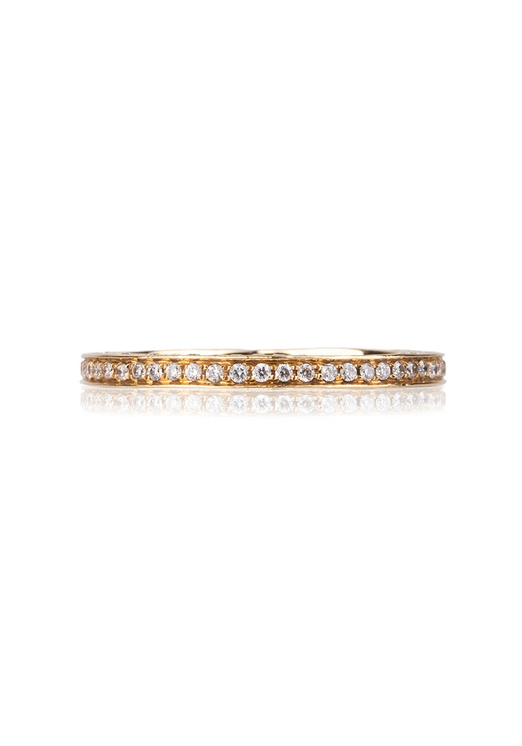 Oster Collection 18KYG 3 Side Micro Pavé Diamond Eternity Band | OsterJewelers.com