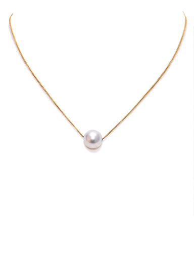 Oster Collection 18KYG Solitaire South Sea Pearl Necklace | OsterJewelers.com