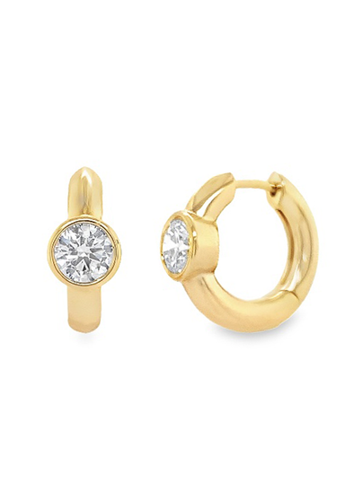 Ruchi 18KYG Scintillate Solitaire Round Diamond Hoop Earrings  OsterJewelers.com