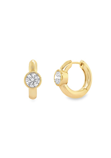 Ruchi 18KYG Scintillate Solitaire Round Diamond Hoop Earrings  OsterJewelers.com