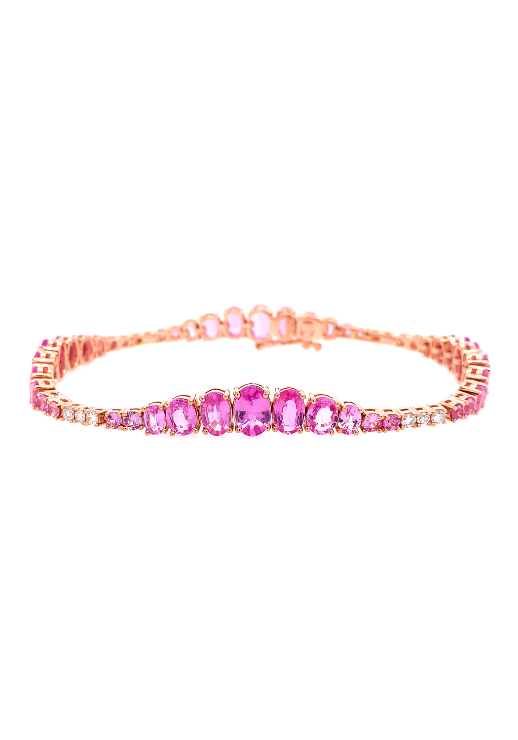 Ruchi 18K Rose Gold Ombré Pink Sapphire Tennis Bracelet | OsterJewelers.com