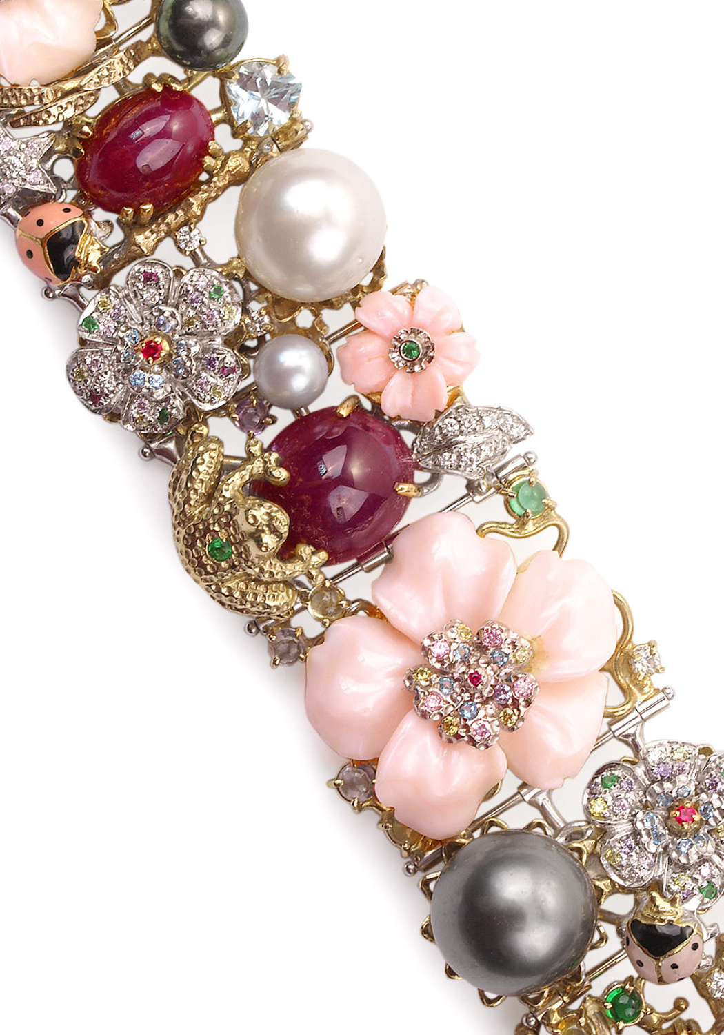 Santagostino Lazy Summer Day Pearl & Ruby Bracelet | OsterJewelers.com