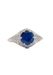 Sebastien Barier Platinum Diamond & Oval Sapphire Ring | OsterJewelers.com