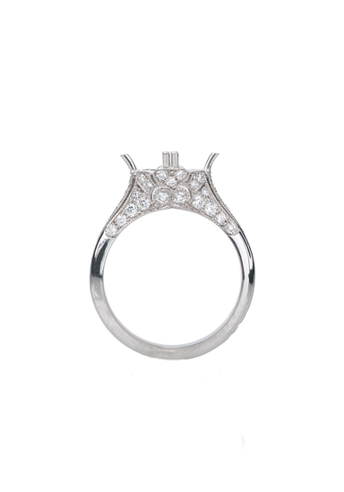 Sébastien Barier Platinum Semi-Mount Diamond Ring | OsterJewelers.com