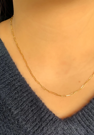 Sethi Couture 14K Yellow Gold Medium Paperclip Chain Necklace | 18" | OsterJewelers.com