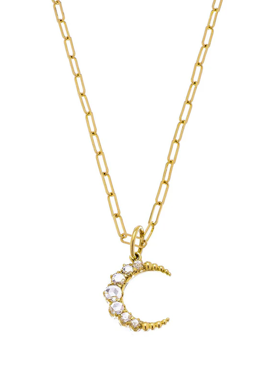 Sethi Couture Crescent 18KYG Small Diamond Moon Charm Pendant | Chain sold separately