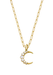 Sethi Couture Crescent 18KYG Small Diamond Moon Charm Pendant | Chain sold separately