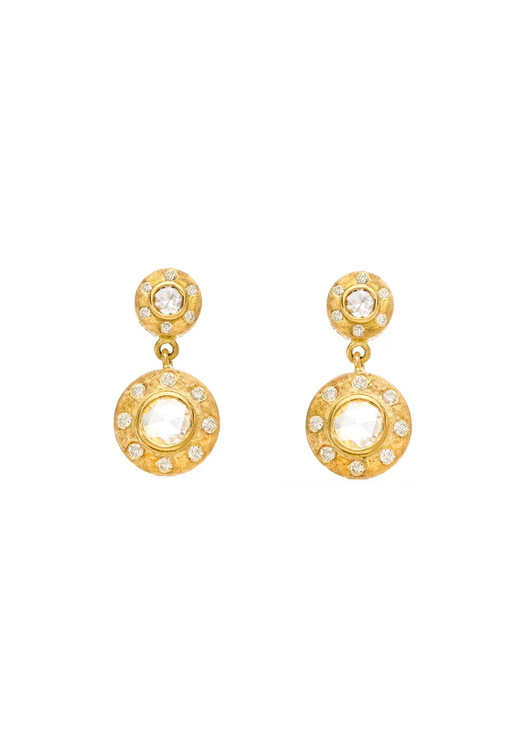 Sethi Couture Dunes 18KYG Classic Diamond Double Drop Earrings | Ref. 2800ER-YG | OsterJewelers.com