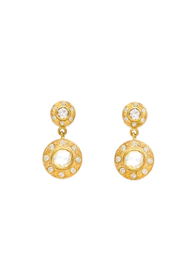 Sethi Couture Dunes 18KYG Classic Diamond Double Drop Earrings | Ref. 2800ER-YG | OsterJewelers.com