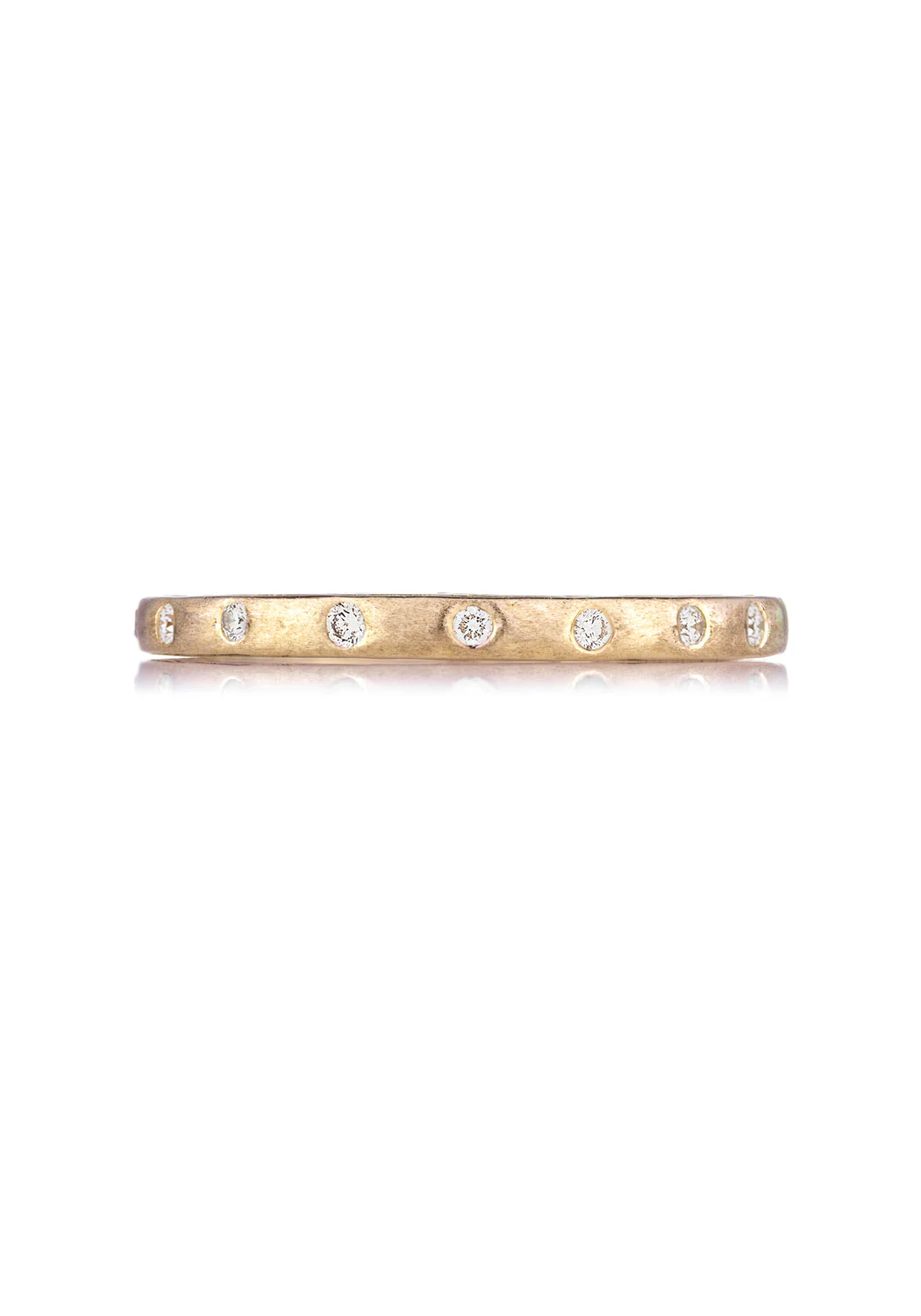 Sethi Couture Dunes Narrow 18KYG Diamond Brushed Band | Ref. 2397R | OsterJewelers.com