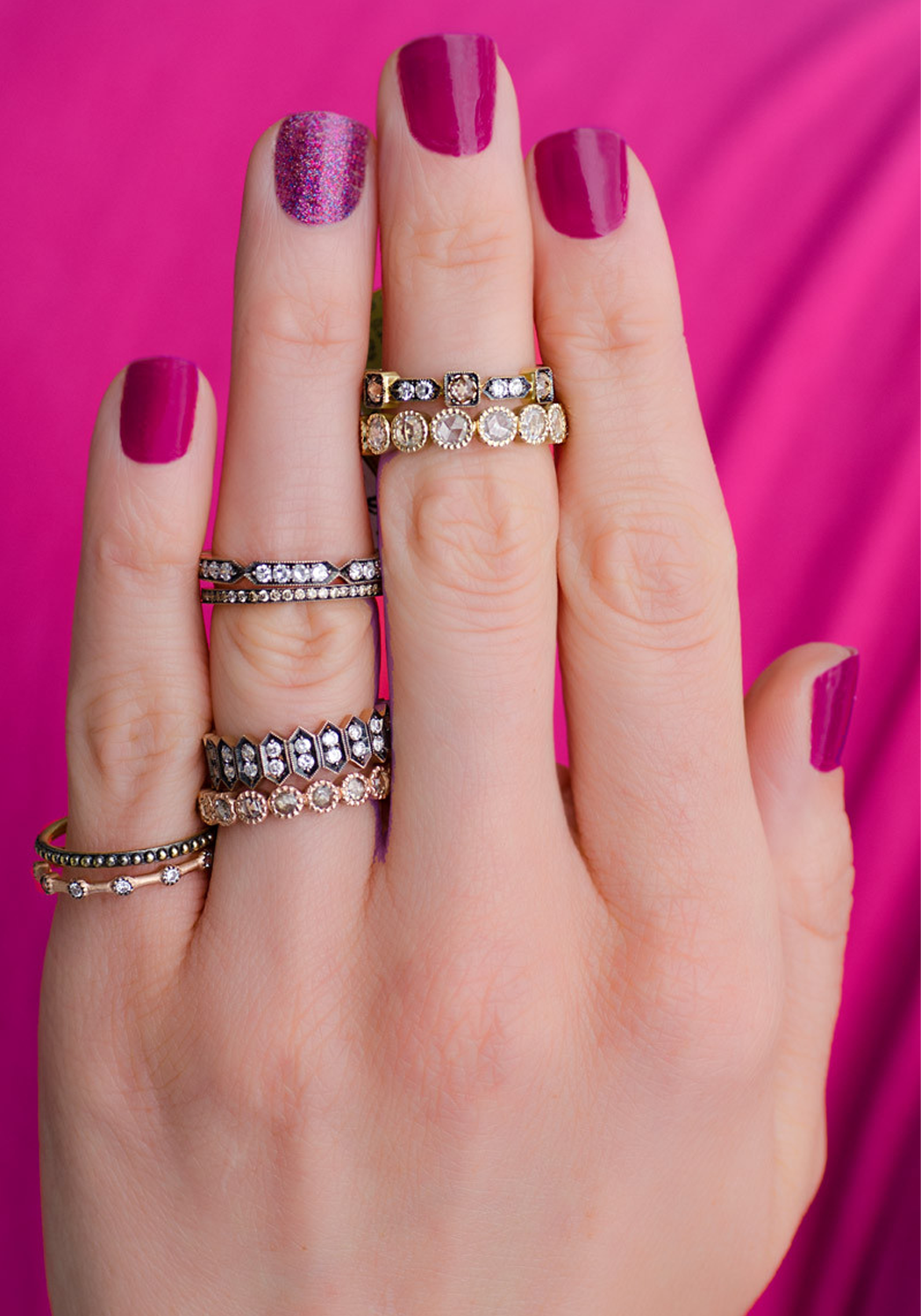 Sylva & Cie Diamond Eternity Ring Stack Style Ideas (Sold Separately) | OsterJewelers.com