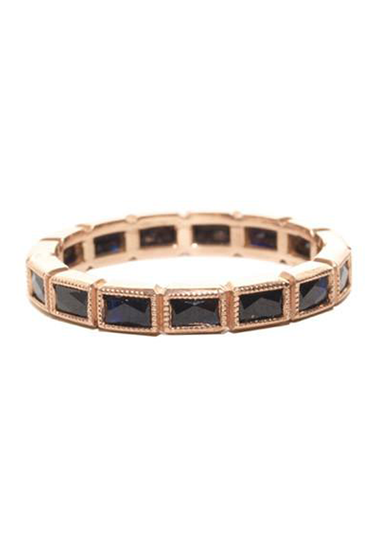 Sylva & Cie 14K Rose Gold French Cut Sapphire Band | OsterJewelers.com