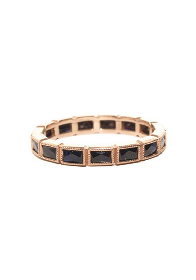 Sylva & Cie 14K Rose Gold French Cut Sapphire Band | OsterJewelers.com