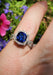 Katharine James Bella's Love Platinum Cushion Sapphire Ring | OsterJewelers.com