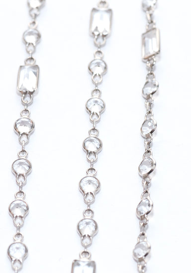 18K White Gold White Topaz Chain Necklace | 91" | OsterJewelers.com