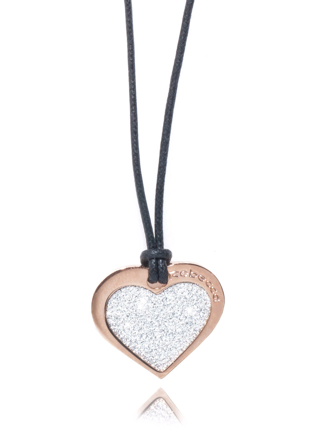 Rebecca Rose Gold Glam Film Heart Necklace | OsterJewelers.com