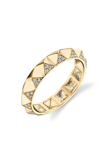 Sydney Evan 14K Yellow Gold Diamond Pyramid Ring | OsterJewelers.com