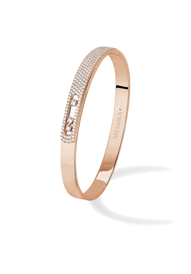 Messika Move Noa 18KRG Pave Diamond Bangle | Ref. 06371-PG | OsterJewelers.com