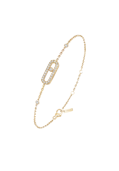 Messika My Move Uno 18K Yellow Gold Pavé Diamond Bracelet | Ref. 04706-YG | OsterJewelers.com